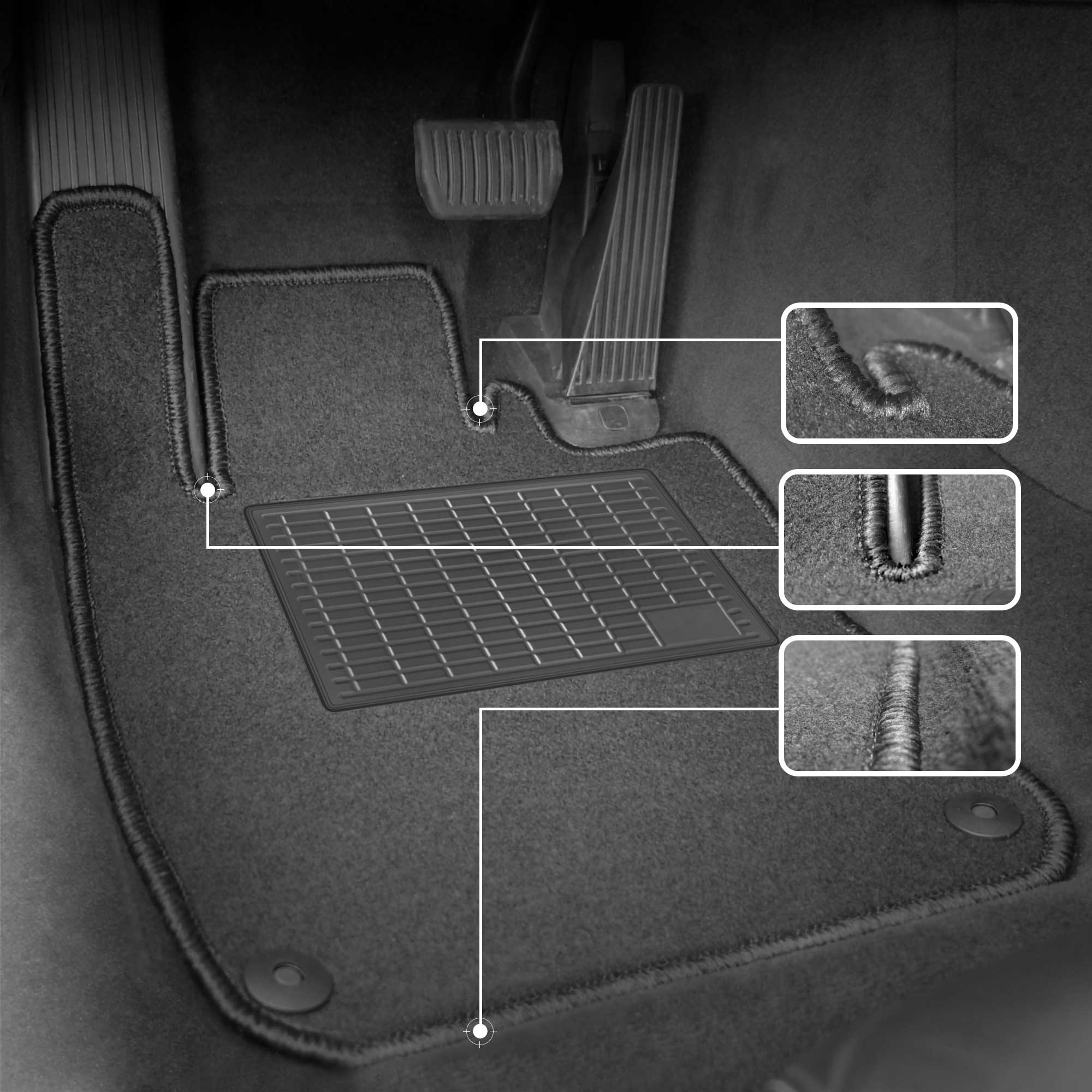 Dywaniki welurowe do Peugeot 208 I 2012-2019